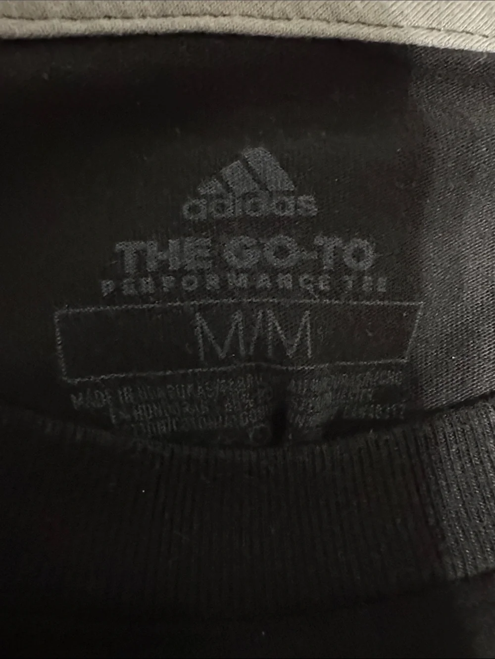 adidas Black Long Sleeve Tee with White Script